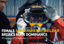 female underwater welder breaks male dominance